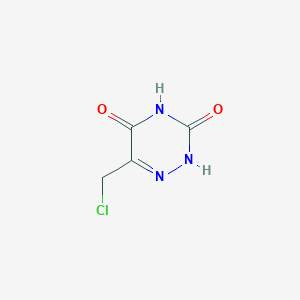 molecular formula C4H4ClN3O2 B2478191 6-(Chloromethyl)-2,3,4,5-tetrahydro-1,2,4-triazine-3,5-dione CAS No. 24753-63-7