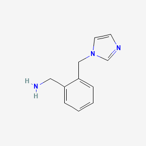 molecular formula C11H13N3 B2478192 1-[2-(1H-imidazol-1-ylmethyl)phenyl]methanamine CAS No. 159148-88-6
