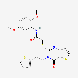 N-(2,5-dimethoxyphenyl)-2-({4-oxo-3-[2-(thiophen-2-yl)ethyl]-3,4-dihydrothieno[3,2-d]pyrimidin-2-yl}sulfanyl)acetamide