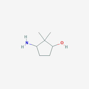 molecular formula C7H15NO B2478198 3-Amino-2,2-dimethylcyclopentanol CAS No. 1400689-08-8