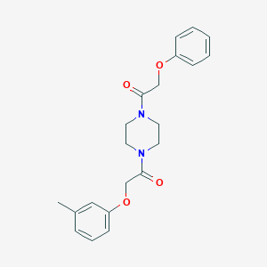 1-[(3-Methylphenoxy)acetyl]-4-(phenoxyacetyl)piperazine