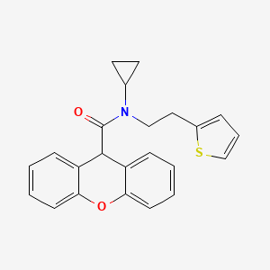 molecular formula C23H21NO2S B2478217 N-cyclopropyl-N-(2-(thiophen-2-yl)ethyl)-9H-xanthene-9-carboxamide CAS No. 1396707-25-7