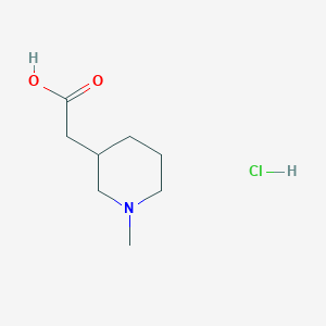 molecular formula C8H16ClNO2 B2478220 1-Methyl-3-piperidineacetic acid HCl CAS No. 2418643-93-1