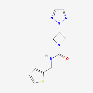 molecular formula C11H13N5OS B2478222 N-(thiophen-2-ylmethyl)-3-(2H-1,2,3-triazol-2-yl)azetidine-1-carboxamide CAS No. 2319639-45-5
