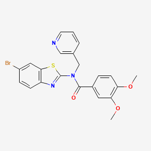 N-(6-bromo-1,3-benzothiazol-2-yl)-3,4-dimethoxy-N-[(pyridin-3-yl)methyl]benzamide