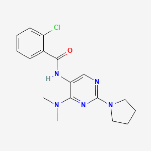 2-chloro-N-(4-(dimethylamino)-2-(pyrrolidin-1-yl)pyrimidin-5-yl)benzamide