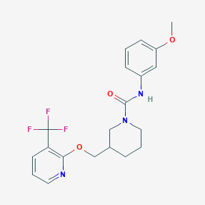 N-(3-methoxyphenyl)-3-({[3-(trifluoromethyl)pyridin-2-yl]oxy}methyl)piperidine-1-carboxamide