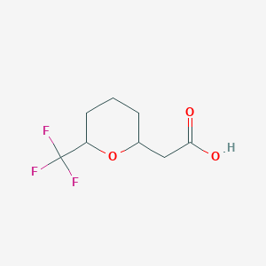 molecular formula C8H11F3O3 B2478235 2-[6-(Trifluoromethyl)oxan-2-yl]acetic acid CAS No. 2137646-12-7