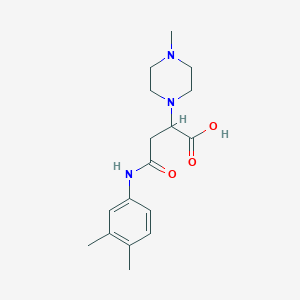 molecular formula C17H25N3O3 B2478253 4-((3,4-Dimethylphenyl)amino)-2-(4-methylpiperazin-1-yl)-4-oxobutanoic acid CAS No. 899964-40-0