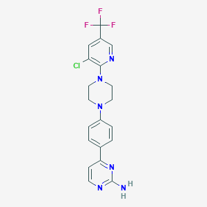 4-(4-{4-[3-Chloro-5-(trifluoromethyl)-2-pyridinyl]piperazino}phenyl)-2-pyrimidinamine