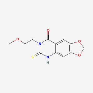 7-(2-methoxyethyl)-6-thioxo-6,7-dihydro[1,3]dioxolo[4,5-g]quinazolin-8(5H)-one