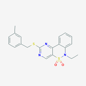 6-ethyl-2-[(3-methylbenzyl)sulfanyl]-6H-pyrimido[5,4-c][2,1]benzothiazine 5,5-dioxide