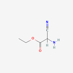 molecular formula C5H8N2O2 B2478264 Ethyl 2-amino-2-cyanoacetate CAS No. 32683-02-6; 901776-89-4