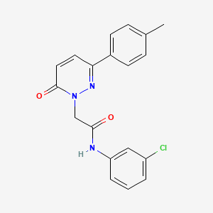 molecular formula C19H16ClN3O2 B2478267 N-(3-chlorophenyl)-2-[3-(4-methylphenyl)-6-oxopyridazin-1-yl]acetamide CAS No. 923077-64-9