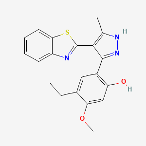 2-(4-Benzothiazol-2-yl-5-methyl-1H-pyrazol-3-yl)-4-ethyl-5-methoxy-phenol