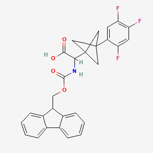 2-(9H-Fluoren-9-ylmethoxycarbonylamino)-2-[3-(2,4,5-trifluorophenyl)-1-bicyclo[1.1.1]pentanyl]acetic acid
