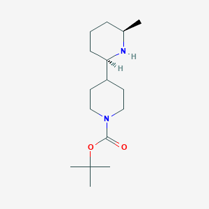molecular formula C16H30N2O2 B2478277 特丁基4-[(2R,6R)-6-甲基哌啶-2-基]哌啶-1-羧酸酯 CAS No. 2309431-37-4