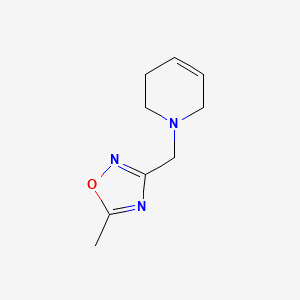 molecular formula C9H13N3O B2478288 3-(3,6-Dihydro-2H-pyridin-1-ylmethyl)-5-methyl-1,2,4-oxadiazole CAS No. 2379972-05-9