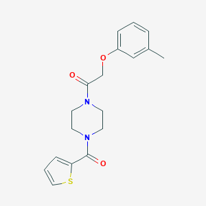 1-[(3-Methylphenoxy)acetyl]-4-(2-thienylcarbonyl)piperazine