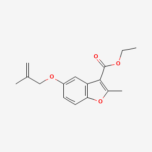 molecular formula C16H18O4 B2478307 Ethyl 2-methyl-5-[(2-methylprop-2-en-1-yl)oxy]-1-benzofuran-3-carboxylate CAS No. 307552-22-3