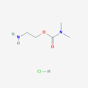 molecular formula C5H13ClN2O2 B2478308 2-aminoethyl N,N-dimethylcarbamate hydrochloride CAS No. 1955548-49-8