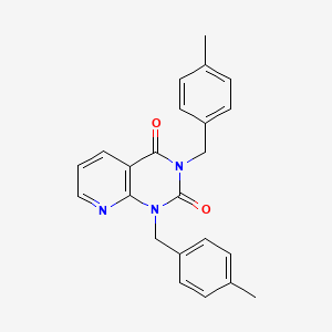 molecular formula C23H21N3O2 B2478310 1,3-bis(4-methylbenzyl)pyrido[2,3-d]pyrimidine-2,4(1H,3H)-dione CAS No. 902961-42-6