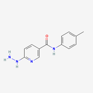 molecular formula C13H14N4O B2478318 6-hydrazinyl-N-(p-tolyl)nicotinamide CAS No. 1019165-15-1