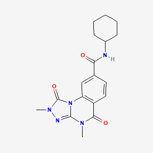 molecular formula C18H21N5O3 B2478320 N-cyclohexyl-2,4-dimethyl-1,5-dioxo-1,2,4,5-tetrahydro-[1,2,4]triazolo[4,3-a]quinazoline-8-carboxamide CAS No. 1105231-62-6