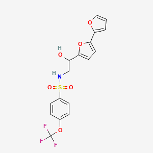 molecular formula C17H14F3NO6S B2478321 N-(2-{[2,2'-bifuran]-5-yl}-2-hydroxyethyl)-4-(trifluoromethoxy)benzene-1-sulfonamide CAS No. 2319849-76-6