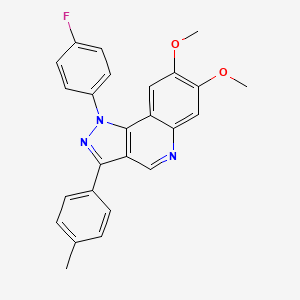 molecular formula C25H20FN3O2 B2478322 1-(4-fluorophenyl)-7,8-dimethoxy-3-(4-methylphenyl)-1H-pyrazolo[4,3-c]quinoline CAS No. 901246-03-5