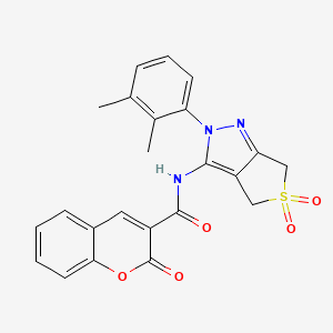N-(2-(2,3-dimethylphenyl)-5,5-dioxido-4,6-dihydro-2H-thieno[3,4-c]pyrazol-3-yl)-2-oxo-2H-chromene-3-carboxamide