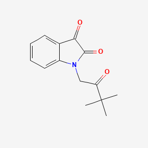 molecular formula C14H15NO3 B2478333 1-(3,3-二甲基-2-氧代丁基)-1H-吲哚-2,3-二酮 CAS No. 214417-82-0