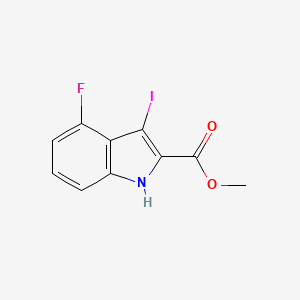 molecular formula C10H7FINO2 B2478337 4-氟-3-碘-1H-吲哚-2-甲酸甲酯 CAS No. 1710695-41-2