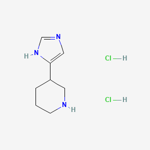 molecular formula C8H15Cl2N3 B2478350 3-(1H-imidazol-5-yl)piperidine dihydrochloride CAS No. 51746-86-2