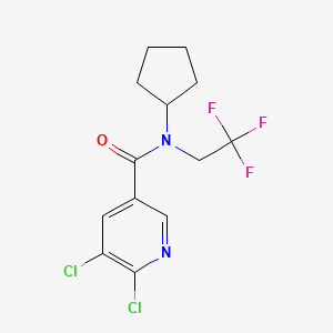 5,6-dichloro-N-cyclopentyl-N-(2,2,2-trifluoroethyl)pyridine-3-carboxamide