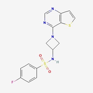 4-Fluoro-N-(1-thieno[3,2-d]pyrimidin-4-ylazetidin-3-yl)benzenesulfonamide