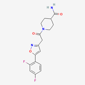 1-(2-(5-(2,4-Difluorophenyl)isoxazol-3-yl)acetyl)piperidine-4-carboxamide