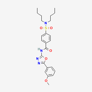 4-(dibutylsulfamoyl)-N-[5-(3-methoxyphenyl)-1,3,4-oxadiazol-2-yl]benzamide