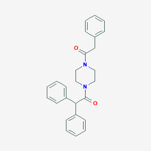 molecular formula C26H26N2O2 B247838 1-(Diphenylacetyl)-4-(phenylacetyl)piperazine 