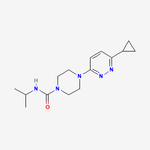 molecular formula C15H23N5O B2478390 4-(6-cyclopropylpyridazin-3-yl)-N-isopropylpiperazine-1-carboxamide CAS No. 2034494-84-1
