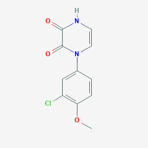 molecular formula C11H9ClN2O3 B2478395 4-(3-chloro-4-methoxyphenyl)-1H-pyrazine-2,3-dione CAS No. 899971-91-6