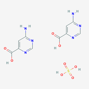 molecular formula C10H12N6O8S B2478398 6-氨基嘧啶-4-羧酸；硫酸 CAS No. 2173116-22-6