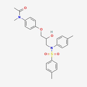 molecular formula C26H30N2O5S B2478407 N-[4-[2-hydroxy-3-(4-methyl-N-(4-methylphenyl)sulfonylanilino)propoxy]phenyl]-N-methylacetamide CAS No. 865611-95-6