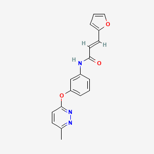 B2478408 (E)-3-(furan-2-yl)-N-(3-((6-methylpyridazin-3-yl)oxy)phenyl)acrylamide CAS No. 1251711-10-0