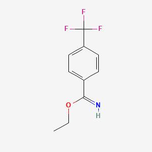 molecular formula C10H10F3NO B2478409 Ethyl 4-(trifluoromethyl)benzene-1-carboximidate CAS No. 57870-03-8