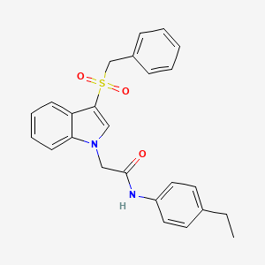 N-(4-ethylphenyl)-2-(3-phenylmethanesulfonyl-1H-indol-1-yl)acetamide