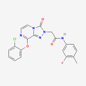 2-[8-(2-chlorophenoxy)-3-oxo-2H,3H-[1,2,4]triazolo[4,3-a]pyrazin-2-yl]-N-(3-fluoro-4-methylphenyl)acetamide