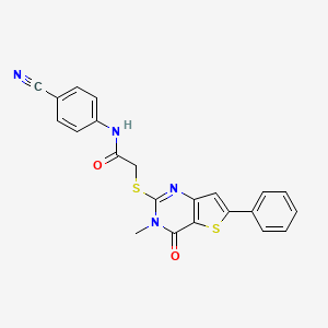 molecular formula C22H16N4O2S2 B2478418 1-({1-[(4-Chlorobenzyl)sulfonyl]piperidin-4-yl}methyl)-3-methylpiperidine CAS No. 1105199-64-1