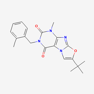 molecular formula C20H22N4O3 B2478421 7-(tert-butyl)-1-methyl-3-(2-methylbenzyl)oxazolo[2,3-f]purine-2,4(1H,3H)-dione CAS No. 899948-12-0