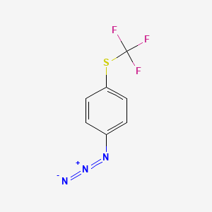 molecular formula C7H4F3N3S B2478423 1-Azido-4-(trifluoromethylsulfanyl)benzene CAS No. 112501-51-6